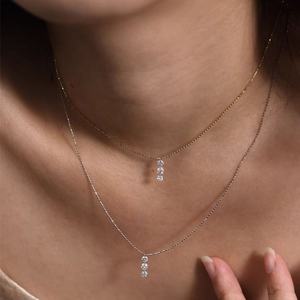 จี้เพชรทรงกลมคุณภาพเยี่ยม ได้รับการรับรองจาก IGI ผลิตในห้องปฏิบัติการ ตัวเรือนทองคำขาว ทองคำเหลือง หรือเงิน พร้อมเพชรความใสระดับ D E F VVS VS - Product Image 1