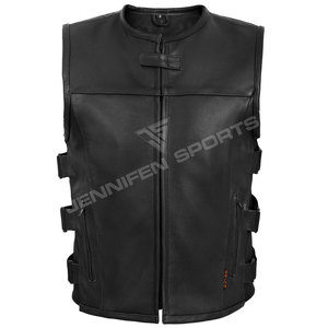 Chaleco de Cuero Genuino para Motocicleta, Fabricante de Chalecos de Seguridad de Cuero Genuino para Motocicleta OEM Personalizados - Product Image 1
