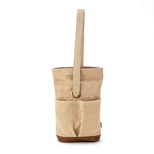 OEM ODM, sac à vin écologique en jute naturel pour 2 bouteilles avec poches, sac à main, sac d'emballage de vin, sac de transport à 2 voies, fabriqué en BD - Product Image 1