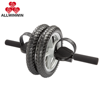 Тренажер для пресса ALLWINWIN ABW16 Ab Wheel - роликовый тренажер с педалью для тренировки мышц кора