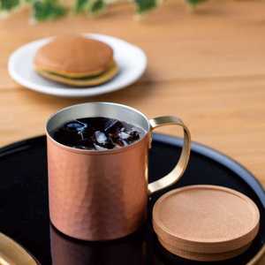 Mug de qualité supérieure en cuivre brun, écologique, design Japandi unique, poignée personnalisée, grande capacité, vaisselle élégante pour le bureau - Product Image 1