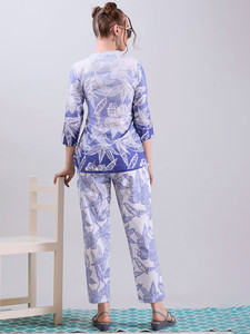 Nice 100% Polyester Casual Style Summer <b>Lace</b> Breathable Eco-Friendly Floral Pattern Woven Washable Short Sleeve <b>Elastic</b> Waist - Product Image 4