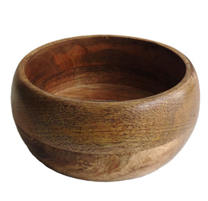 Bol à manger en bois fabriqué à la main pour fruits à base de noix bol à collations utilisation polyvalente à prix d'aubaine par le fournisseur indien - Product Image 1