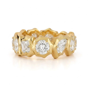 Alchemy Eternity Ring Georgian Style Lab Grown Diamond Eternity Band Vintage Inspired Wedding Ring Full Eternity Gold Band - Product Image 2