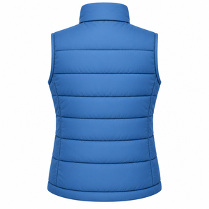 Custom Logo Mens Winter Puffer Vest Full Zip <b>Quilted</b> Sleeveless Jacket Breathable Stand Collar Body Warmer Solid Color <b>Waistcoat</b> - Product Image 2