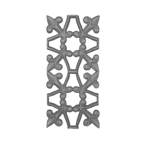 Panel de Barandal de Hierro Fundido Vintage Simétrico con Motivos Geométricos Arabescos Intrincados y Fleur de Lis para Arquitectura - Product Image 2