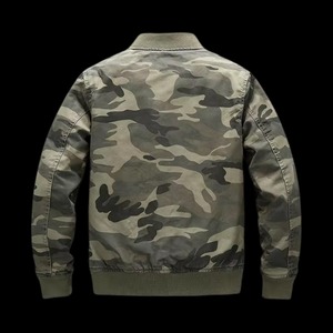 Men's Camouflage Plain Dyed Eco-Friendly Vintage Bomber <b>Jacket</b> ODM Loose Fit for Middle-aged Youth <b>jacket</b> - Product Image 5