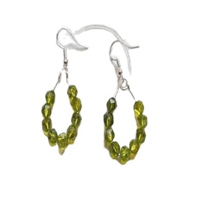 92.5 Sterling Silver Natural <b>Peridot</b> Gemstone Faceted Beads Handmade Beautiful <b>Earrings</b> Women Jewelry August Birthstone - Product Image 1