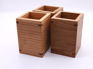 Modern Wooden Pen Holder for Desktop Stationery Storage <b>Rustic</b> Style Wooden Pen Holder for Office and Home <b>Desk</b> - Product Image 4