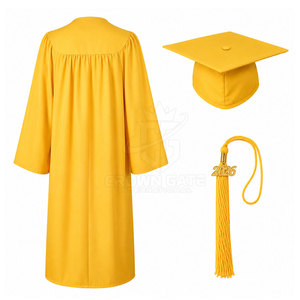 Tenue de Cérémonie Confortable : Chapeau et Robe de Remise de Diplôme Modernes avec Pompon Assorti pour Événements de Remise des Diplômes - Product Image 2
