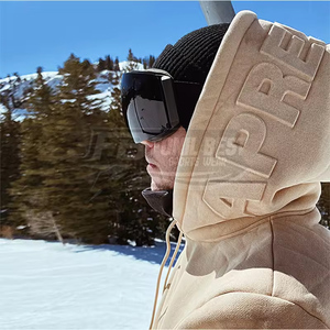 Sudadera con Capucha para Hombre, 480 g/m², con Relieve 3D, 100% Algodón, Transpirable, Ecológica, con Bolsillo, Servicio OEM, Impresión Personalizada - Product Image 4