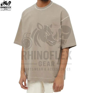 100% Cotton Heavyweight Mens Oversized <b>Tshirt</b> Dtg Print <b>Plain</b> Custom Logo T Shirt - Product Image 4