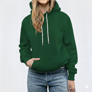 Sudaderas con Capucha para Mujer, Personalizadas con Logotipo Frontal, 100% Algodón, Talla Grande, Estilo Holgado, para Invierno - Product Image 4