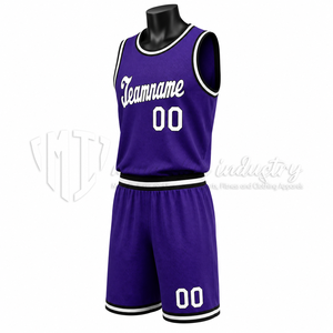 Conjunto de Uniforme de Baloncesto Morado Personalizado, Fabricante de Marca Privada OEM ODM - Product Image 3