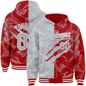 Custom Printed Varsity <b>Jacket</b> <b>Men</b> Plus Size Street Style Black Red Skeleton Prayer Design Heat-Transfer Printed Quick Dry Winter - Product Image 2