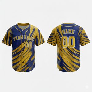 Camiseta de Béisbol Sublimada Personalizada con Nombre y Número, Ligera, Transpirable, de Secado Rápido, 100% Poliéster - Product Image 1