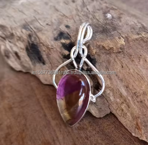 Colgante de ametrino, joyería curativa de Plata de Ley 925, piedra facetada de ametrino, colgante hecho a mano, joyería, regalo de aniversario - Product Image 1