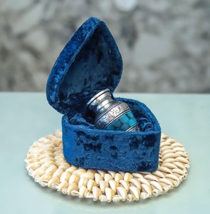 Personalized Pet Cremation Urn <b>Hand</b> Engraved <b>Mini</b> Memorial Urn Velvet Case Beautiful Peaceful Dark Blue <b>Hand</b> Engraved - Product Image 1