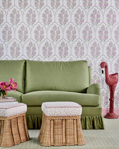 Elegant Handwoven Natural Rattan Ottoman <b>Stool</b> with Soft Cushion Top Decorative Boho Chic <b>Storage</b> Friendly Lightweight Durable - Product Image 4