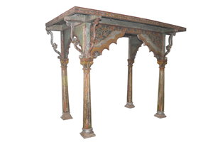 Artisanat Haswani : Temple en bois sculpté à la main, style rustique, en bois recyclé, pour la décoration intérieure, art spirituel indien. - Product Image 2