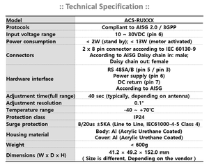 Contrôleur d'inclinaison électrique à distance AISG2.0 pour antenne de station de base, optimisation de la couverture du réseau 5G, haute performance, durable - Product Image 6