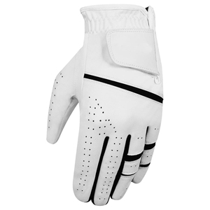 Premium Unisex <b>White</b> Pink Golf Gloves Custom Logo Genuine Leather Breathable Magnetic Ball <b>Marker</b> OEM Non-Slip Pull Sports - Product Image 1