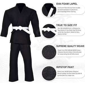Ropa de Práctica de Artes Marciales de Algodón Resistente, Kimono de Judo y Jiu Jitsu, Tela Suave, Ajuste Cómodo para Hombres - Product Image 5