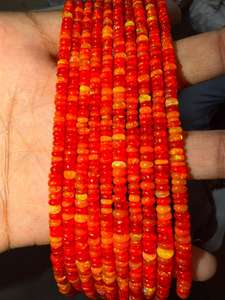 Cuentas Lisas de Ópalo Ámbar Natural de Venta Caliente, Gema de Ópalo Welo Multifuego en Forma de Rondelle para Joyería Artesanal, 3-4.5 mm, 16 Pulgadas, Tendencia - Product Image 3