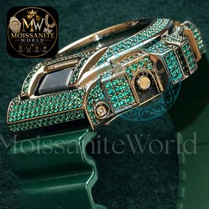 Boîtier de montre de luxe en acier inoxydable, accessoire de bijouterie personnalisé avec des pierres de moissanite brillantes, prix direct usine, meilleur prix - Product Image 4
