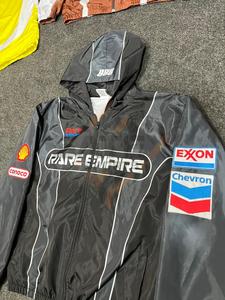 Custom Windbreaker Hoodie Men Nylon <b>Zip</b>-<b>Up</b> Vintage Washed Lightweight Windproof Waterproof Outdoor Jacket - Product Image 5