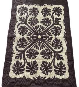 Designer Brow Color <b>Handmade</b> 100% Cotton Material Hawaiian <b>Quilts</b> Set For Home, Hotel Decoration Designer <b>Handmade</b> Bedsheets - Product Image 4