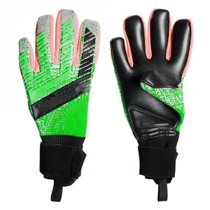 Gants de gardien de but de football professionnels en latex respirant personnalisables avec design antidérapant à doigts entiers - Product Image 4