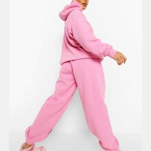 Sudadera personalizada para mujer con pantalones de chándal Conjuntos de 2 piezas Color y diseño Nuevo conjunto de joggers de gran tamaño con logotipo personalizado para mujer - Product Image 2