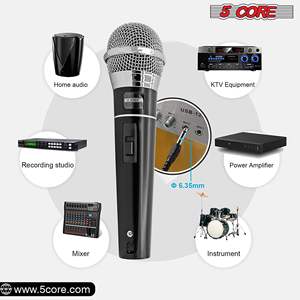 Microphone dynamique cardioïde unidirectionnel à main PM 100 Switch pour la prise de parole en public, le chant, le karaoké, les fêtes, noir, câble audio XLR - Product Image 3