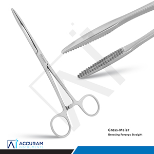 Pinzas de Hemostasia Accuram Gross Maier Rectas de 20 cm, de Acero Inoxidable, Instrumento Quirúrgico Médico Dental para Sujetar Tejidos - Product Image 3