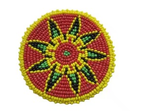 Artistic Handmade Glass Seed <b>Beads</b> <b>Coaster</b> Designed For Serving Beverages While Enhancing Overall Table Aesthetic Appeal - Product Image 6