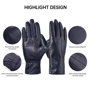 Wholesale Quality Comfortable Sheepskin Leather Custom Dressing <b>Gloves</b> Fashionable Winter Casual Party and Daily Travel Use - Product Image 3