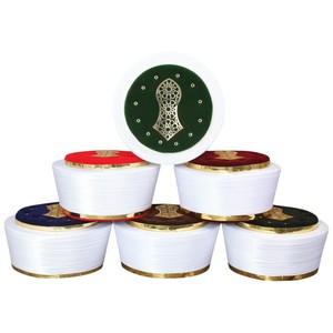 หมวกกุฟฟี่แบบสบายๆ รุ่นพรีเมียม SH-0018 ผ้ากำมะหยี่ตุรกี คุณภาพสูง ผลิตจากผ้าฝ้ายลอน อิมามะ หมวกละหมาดมุสลิม รับผลิตตามสั่ง ขายส่งจำนวนมาก สำหรับฤดูใบไม้ผลิ - Product Image 1