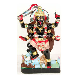 Statue de Shiva en marbre Kali Mata, la plus belle et de la meilleure qualité, pour la décoration et le culte à la maison, au bureau et au temple. - Product Image 3