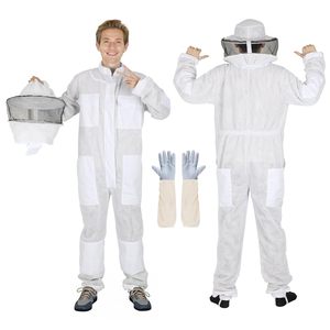 Combinaison d'apiculteur professionnelle à 3 couches, combinaison d'apiculteur ultra-ventilée, combinaison d'apiculteur, combinaisons d'apiculteur pour hommes et femmes, anti-piqûres - Product Image 1