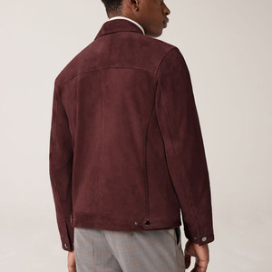 Hot Selling <b>Suede</b> <b>Leather</b> <b>Jacket</b> Casual Winter Stand Front Eco-Friendly Durable Comfortable Construction Suitable for Daily - Product Image 4