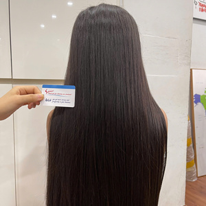 Venta al por mayor de pelucas de cabello vietnamita súper doblemente trenzado de 26 pulgadas, cabello liso natural de Vietnam, directamente de fábrica de pelucas en Vietnam, para mujeres negras. - Product Image 4