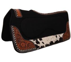 Housse de selle Western GN Export avec garniture en cuir de vachette, doublure en polaire et rembourrage en laine pour l'équitation - Product Image 1