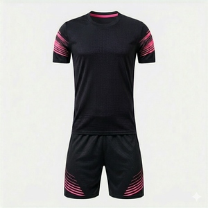 Qualité supérieure, vente chaude, prix compétitif, fabrication en usine, tendance, respirant, uniforme de football à manches courtes, personnalisable, vente en gros - Product Image 4