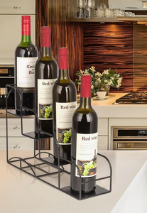 Elegant <b>Black</b> Metal 4-Tier Countertop Storage Rack Durable Iron Step Display <b>Shelf</b> for <b>Bathroom</b> Kitchen Countertop Decor - Product Image 2