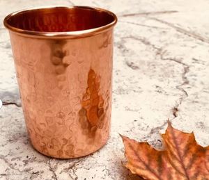Copper Water Glass Tumbler Ayurvedic Drinking Cup Handmade Hammered Metal <b>Drinkware</b> - Product Image 2