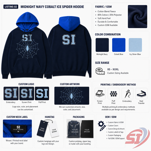 เสื้อฮู้ดลายแมงมุมขายส่ง แบบโอเวอร์ไซส์ พิมพ์ลายกราฟิก หนานุ่ม สตรีทแวร์ รับทำโลโก้ตามสั่ง OEM ODM แบรนด์ส่วนตัว - Product Image 4
