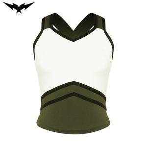 Uniformes de Porristas al por Mayor para Competencia, Diseños Personalizables, Equipo de Baile con Apliques de Diamantes de Imitación en la Parte Delantera, Spandex/Poliéster - Product Image 5