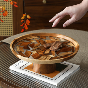 Tier <b>Cake</b> Stand Tea Dessert Display Tray Wooden Resin Food Cupcakes Serving Tray Plate Tableware Desk Christmas Party Decor - Product Image 4