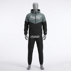 Conjunto Deportivo de Dos Piezas Personalizado para Hombre, Chaqueta Cortavientos INCESSANT SPORTS, Traje de Entrenamiento Ligero con Capucha para Gimnasio, Servicio OEM - Product Image 2